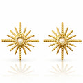 Earrings, 18K Gold Plated Steel