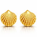 Seashells Earrings, 18K Gold Plated Steel