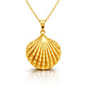 Seashell Necklace, 18K Gold Plated Steel