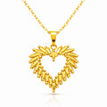 Heart Necklace, 18K Gold Plated Steel