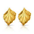 Leafs Earrings, 18K Gold Plated Steel