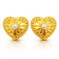 Hearts Earrings, 18K Gold Plated Steel