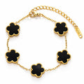 Flower Meadow Bracelet, 18K Gold Plated Steel