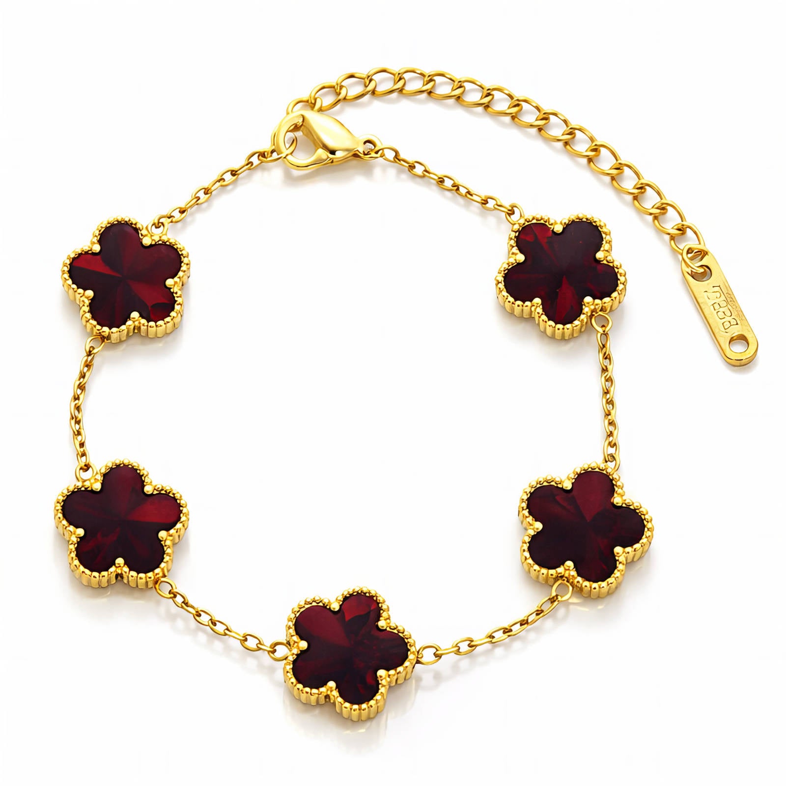 Flower Meadow Bracelet, 18K Gold Plated Steel