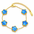 Flower Meadow Bracelet, 18K Gold Plated Steel