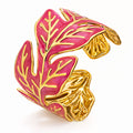 Leaves Bracelet, 18K Gold Plated Steel
