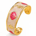 Seashells Bracelet, 18K Gold Plated Steel