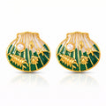 Seashell Earrings, 18K Gold Plated Steel