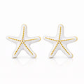 Starfishs Earrings, 18K Gold Plated Steel