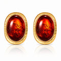 Earrings, 18K Gold Plated Steel
