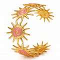 Suns Bracelet, 18K Gold Plated Steel