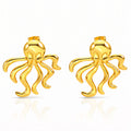 Squids Earrings, 18K Gold Plated Steel