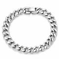 Monarch Edge Curb Chain Men's Waterproof Silver Bracelet by VYRA Jewellery - waterproof tarnish-resistant silver bracelet