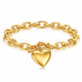 Amora Engravable Heart Waterproof Gold Bracelet for Women by VYRA Jewellery - waterproof tarnish-resistant gold bracelet