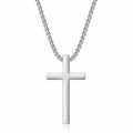 Cruz Silver Minimalist Cross Men's Waterproof Silver Necklace by VYRA Jewellery - waterproof tarnish-resistant silver necklace