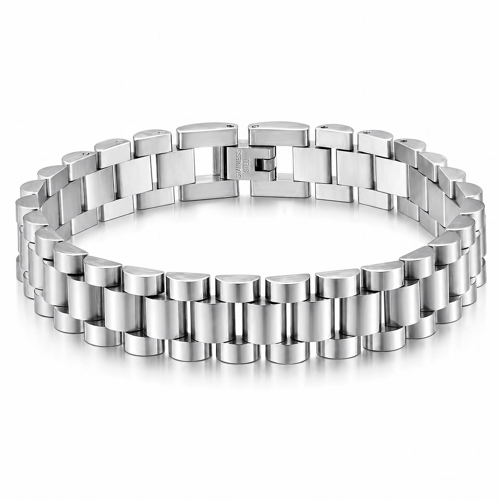 Vertex Link Geometric Men's Waterproof Silver Bracelet by VYRA Jewellery - waterproof tarnish-resistant silver bracelet