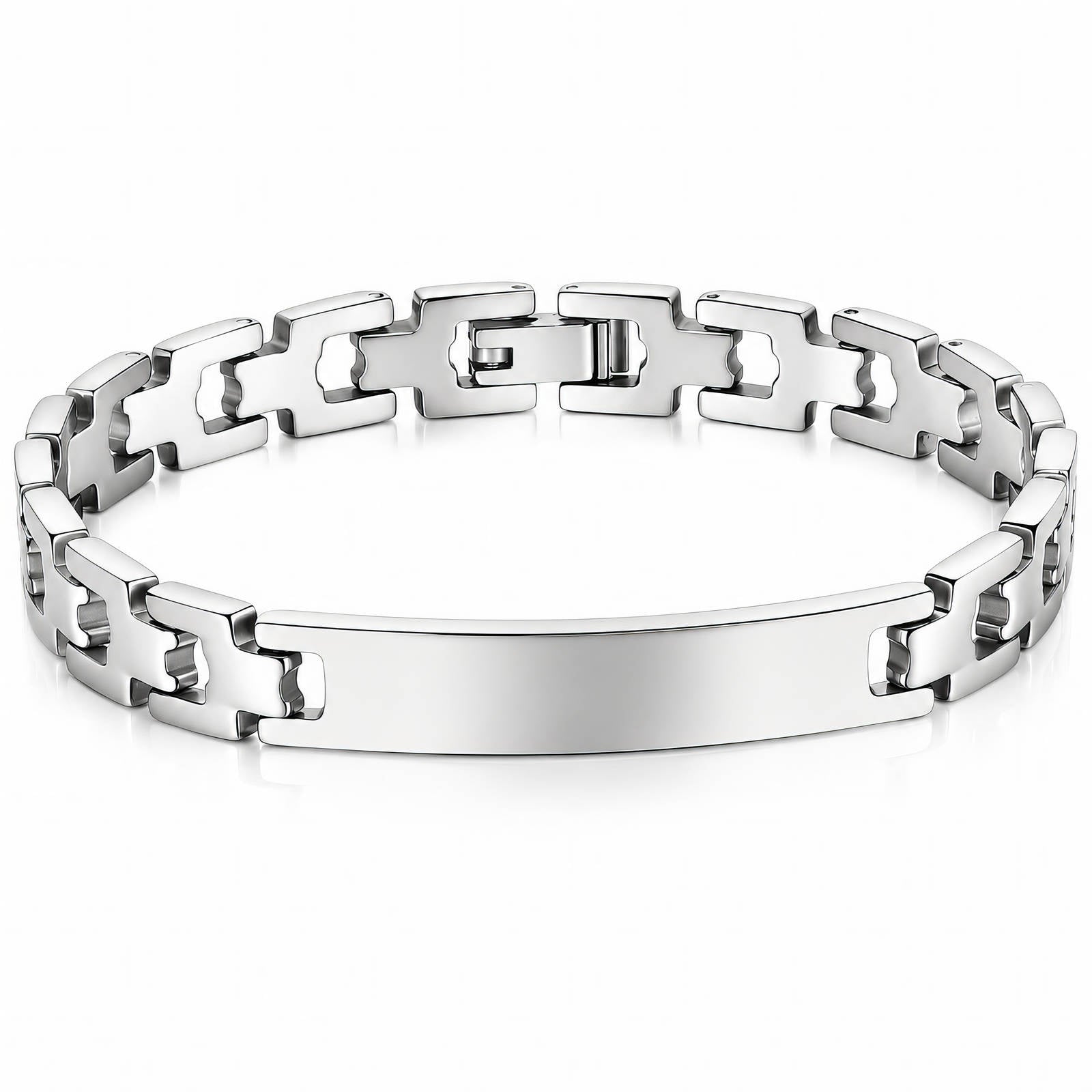 Chrono Grid Steel Men's Waterproof Silver Bracelet by VYRA Jewellery - waterproof tarnish-resistant silver bracelet