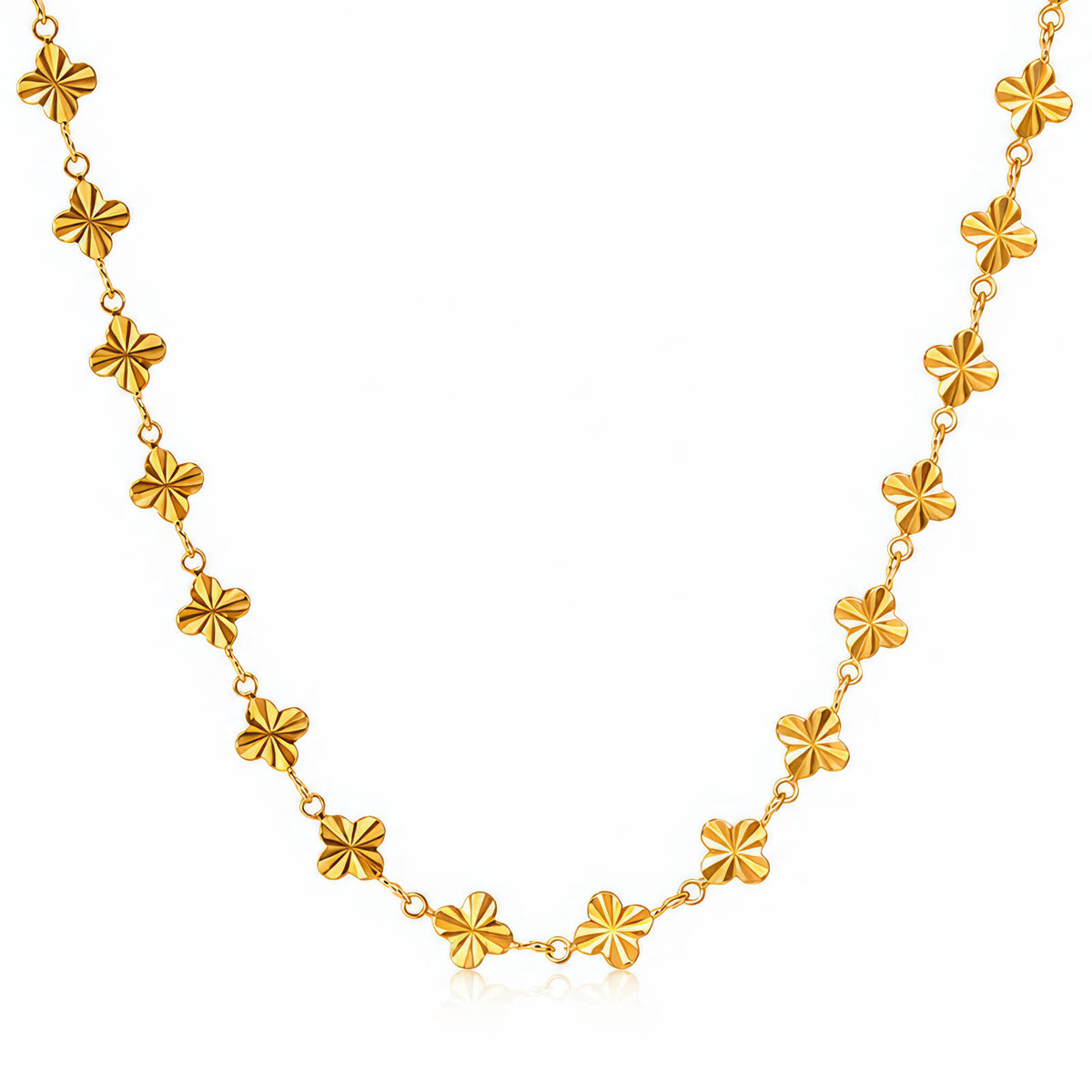Flora Meadow Flower Waterproof Gold Necklace for Women by VYRA Jewellery - waterproof tarnish-resistant gold necklace