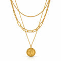 Aurelia Layered Coin Waterproof Gold Necklace for Women by VYRA Jewellery - waterproof tarnish-resistant gold necklace
