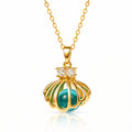 Marina Seashell Crystal Waterproof Gold Necklace for Women by VYRA Jewellery - waterproof tarnish-resistant gold necklace