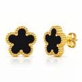 Flora Bloom Waterproof Gold Stud Earrings for Women by VYRA Jewellery