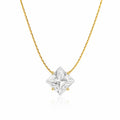 Aura Solitaire Square Crystal Waterproof Gold Necklace for Women by VYRA Jewellery - waterproof tarnish-resistant gold necklace