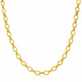 Cinched Oval Link Waterproof Gold Necklace for Women by VYRA Jewellery - waterproof tarnish-resistant gold necklace