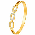 Nova Linked Crystal Bangle Waterproof Gold Bracelet for Women by VYRA Jewellery - waterproof tarnish-resistant gold bracelet