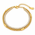 Lumina Luxe Gold Tennis Waterproof Gold Bracelet for Women by VYRA Jewellery - waterproof tarnish-resistant gold bracelet