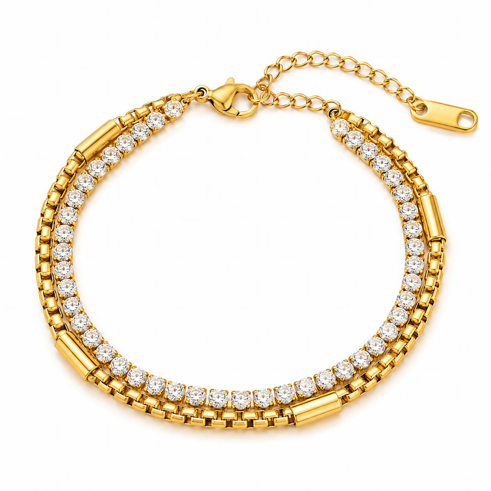 Lumina Luxe Gold Tennis Waterproof Gold Bracelet for Women by VYRA Jewellery - waterproof tarnish-resistant gold bracelet