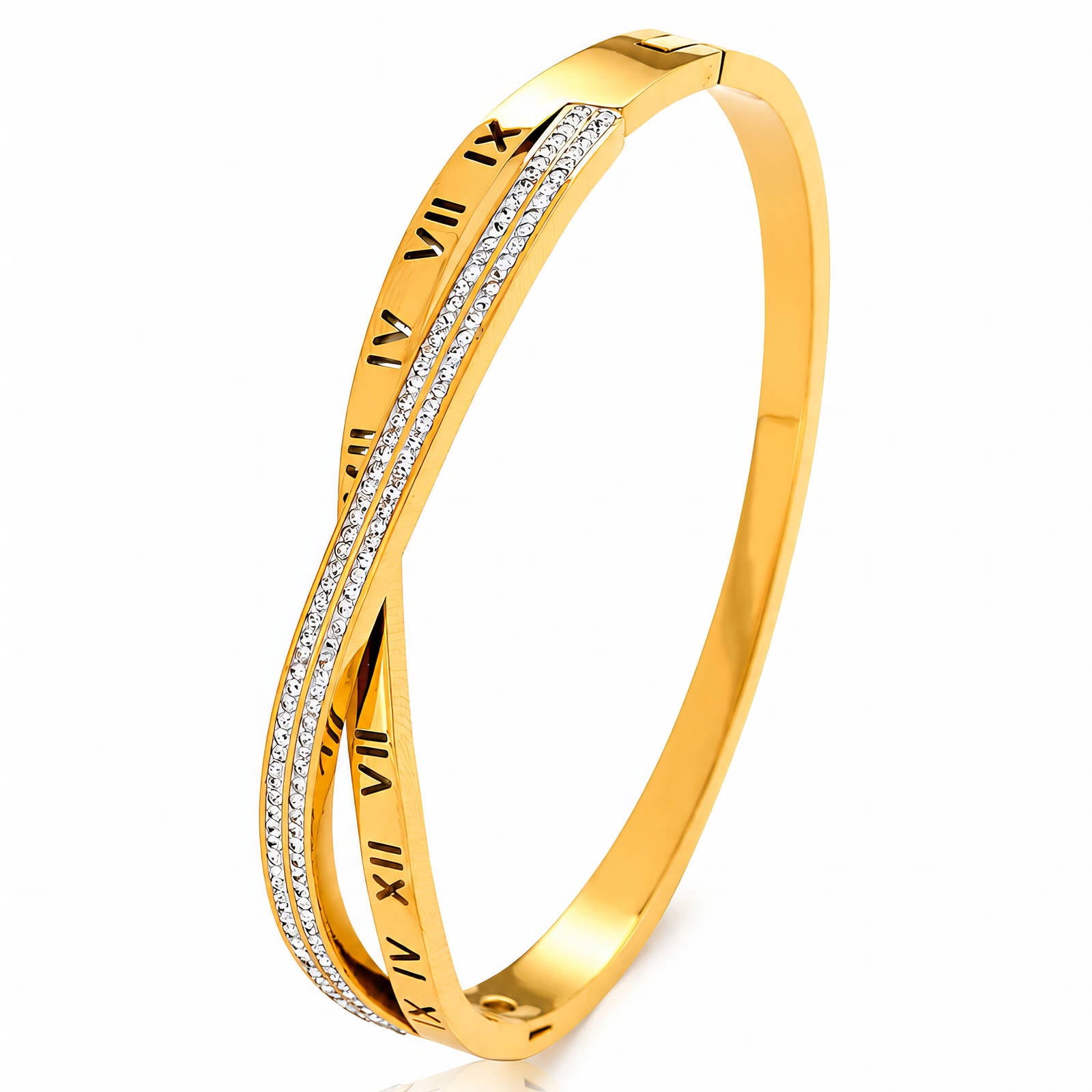 Zuri Crossover Roman Numeral Bracelet