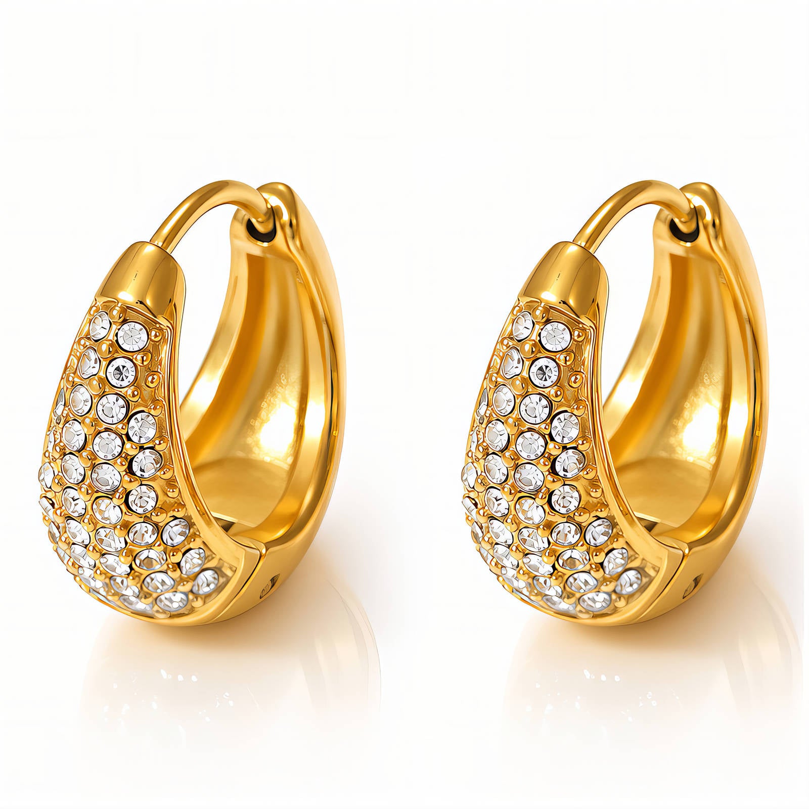 Aurelia Everyday Waterproof Gold Huggie Hoop Earrings for Women
