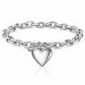 Elise Engravable Heart Waterproof Silver Bracelet for Women by VYRA Jewellery - waterproof tarnish-resistant silver bracelet