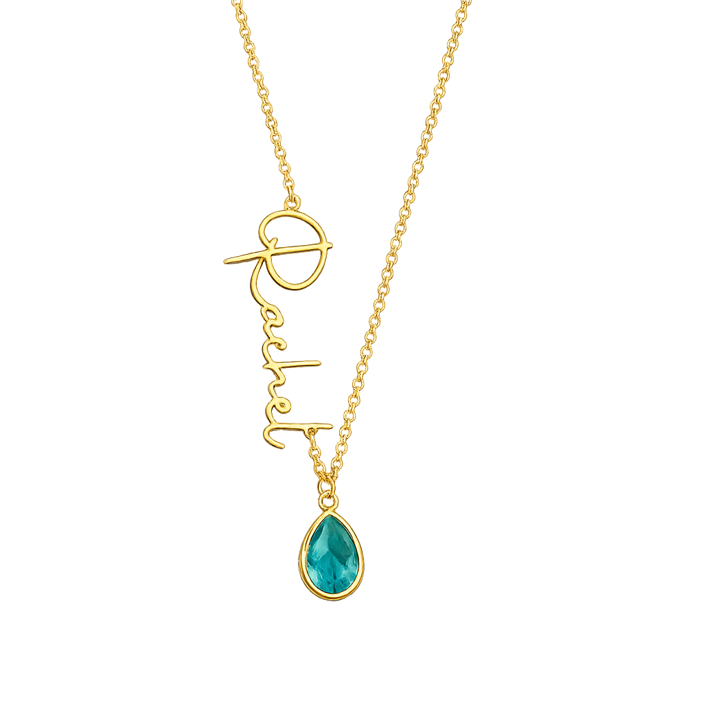 Custom Name Gemstone Necklace